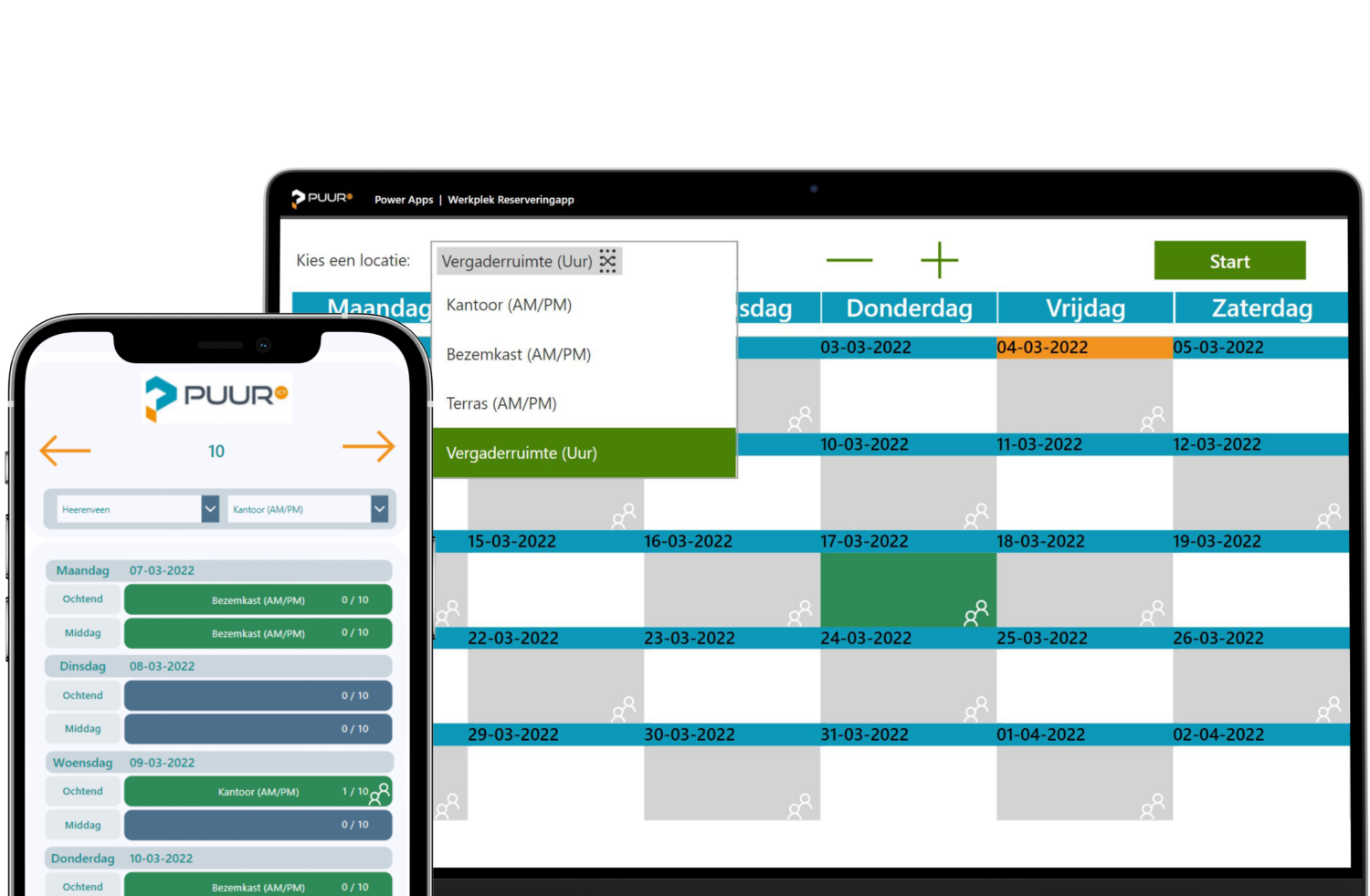 Werkplek reserveren app: online eenvoudig via SharePointmodules.nl