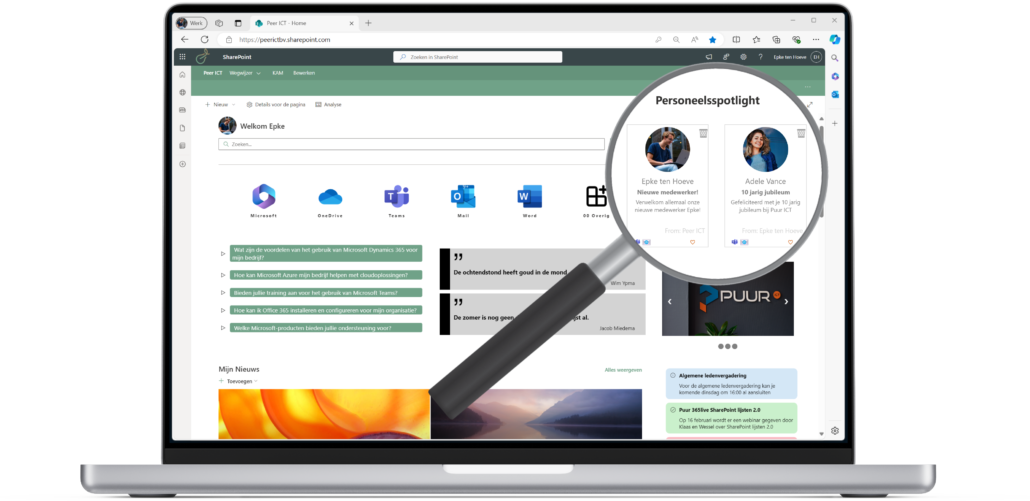 Personeelsspotlight webpart in SharePoint